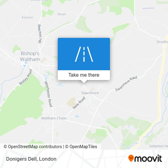 Donigers Dell map