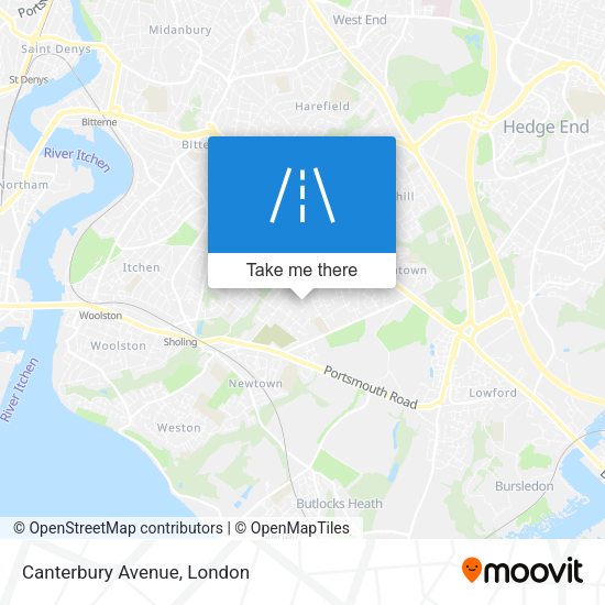 Canterbury Avenue map