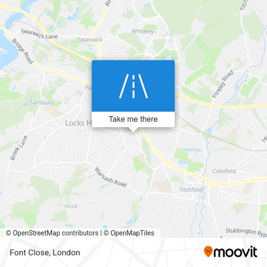 Font Close map