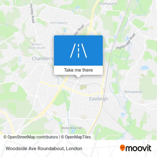 Woodside Ave Roundabout map