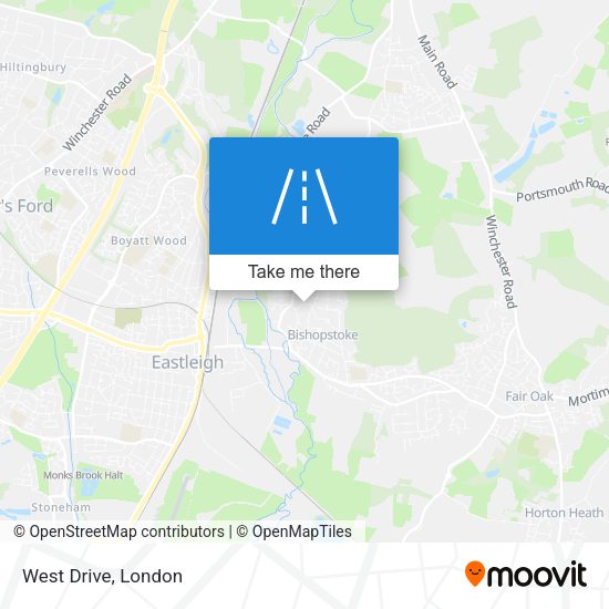West Drive map