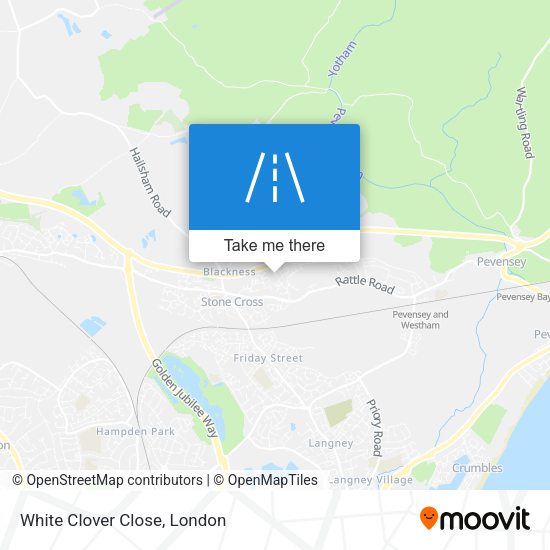 White Clover Close map