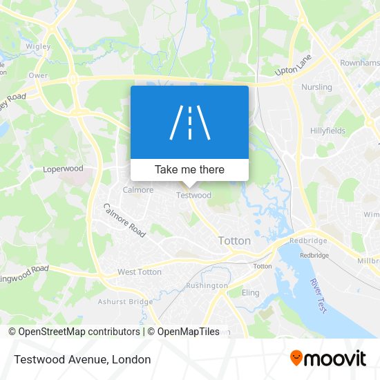 Testwood Avenue map