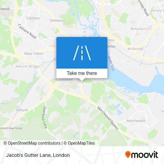Jacob's Gutter Lane map