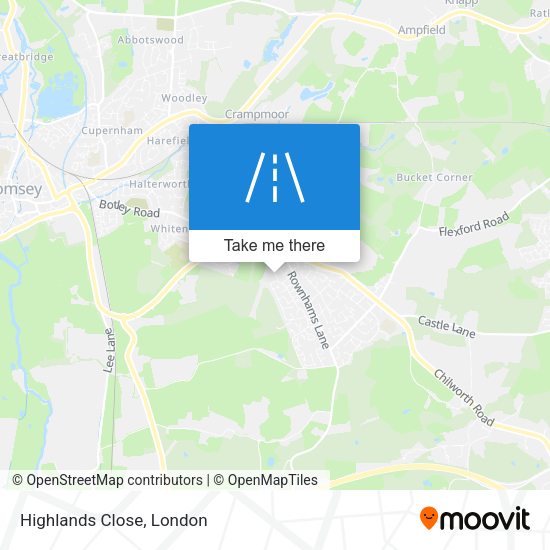 Highlands Close map