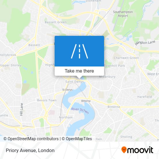 Priory Avenue map