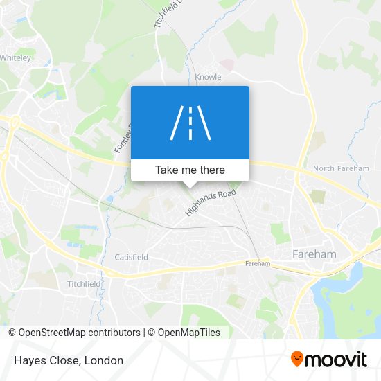 Hayes Close map