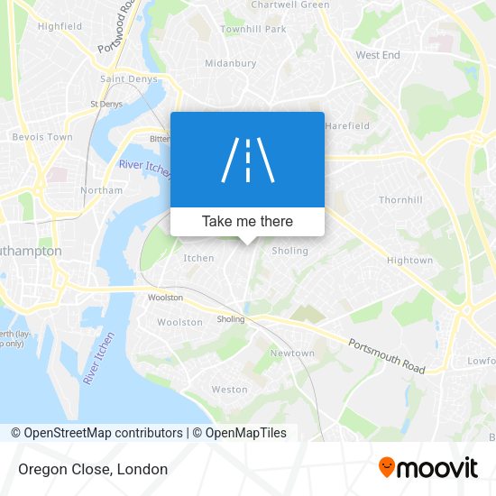 Oregon Close map