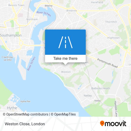 Weston Close map