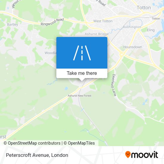 Peterscroft Avenue map