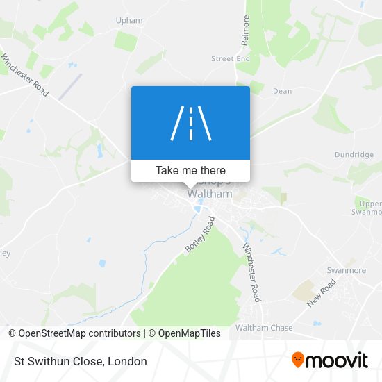 St Swithun Close map