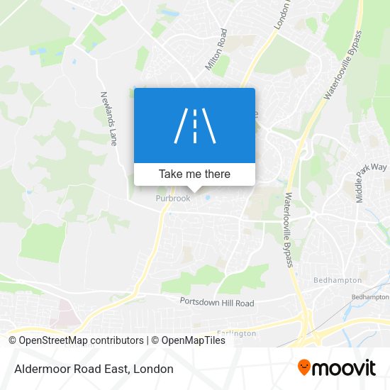 Aldermoor Road East map