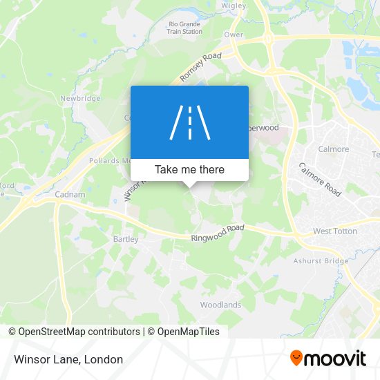 Winsor Lane map