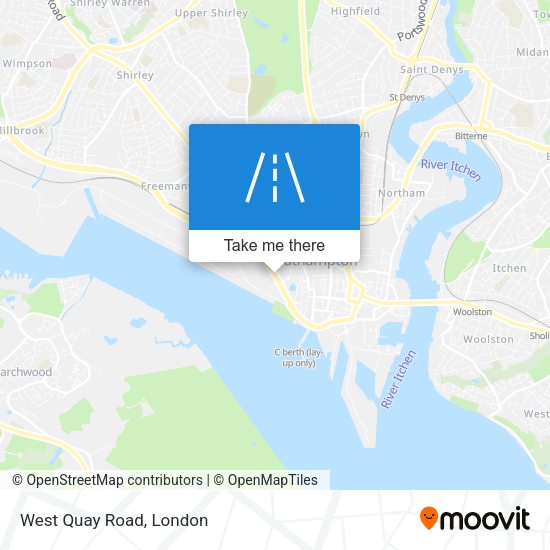 West Quay Road map