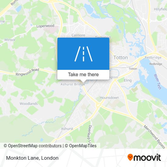 Monkton Lane map