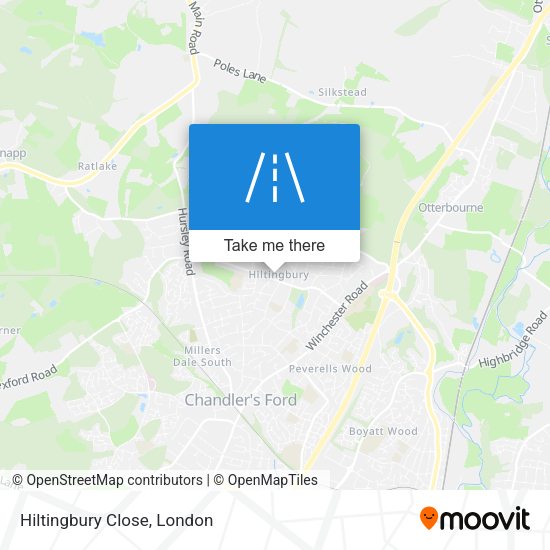 Hiltingbury Close map