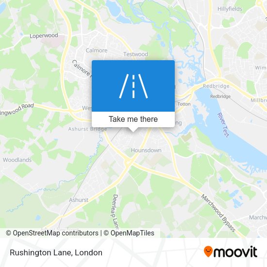 Rushington Lane map