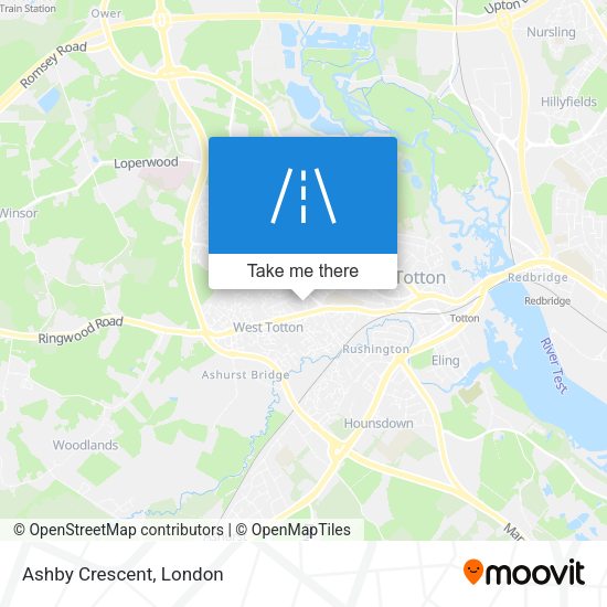 Ashby Crescent map