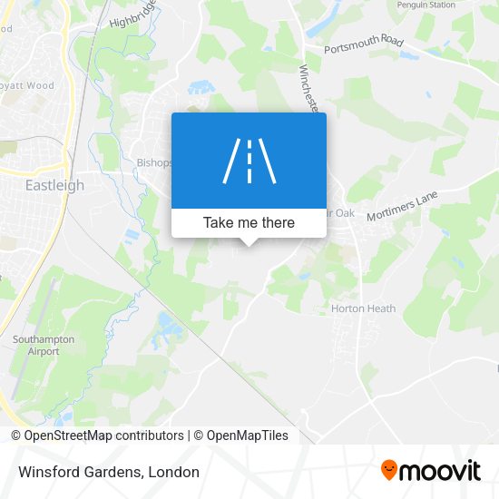 Winsford Gardens map