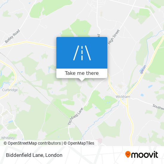 Biddenfield Lane map