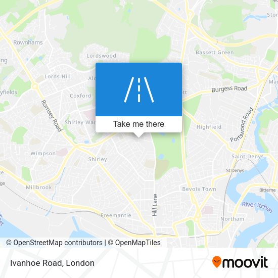 Ivanhoe Road map