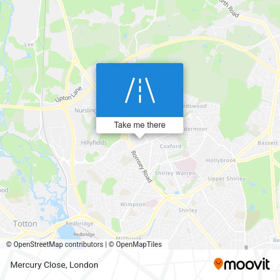 Mercury Close map