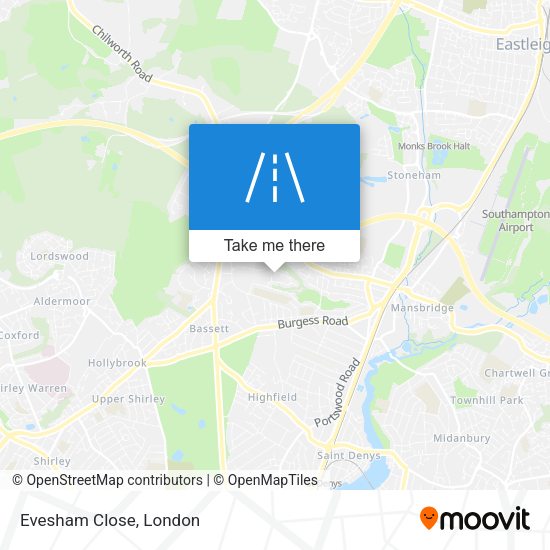 Evesham Close map