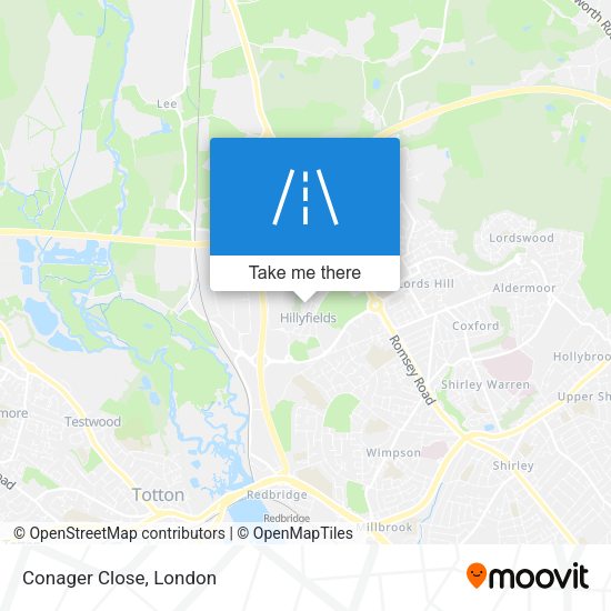 Conager Close map