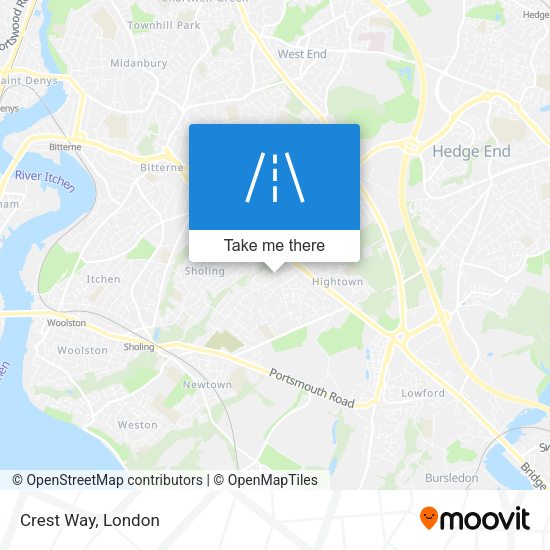 Crest Way map