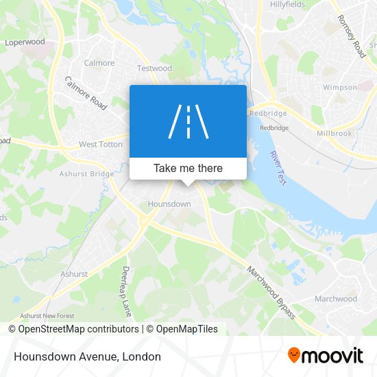 Hounsdown Avenue map