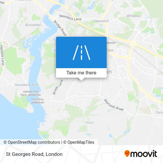 St Georges Road map
