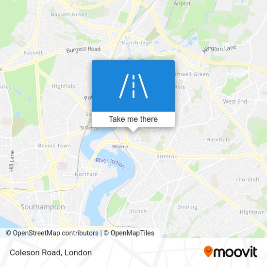 Coleson Road map