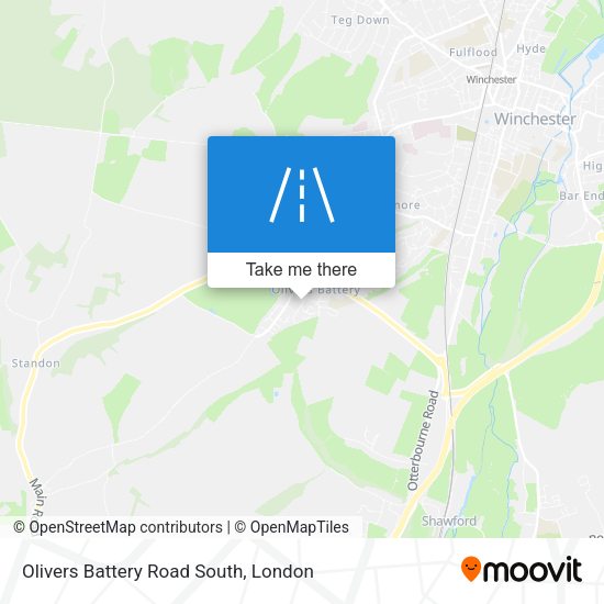 Olivers Battery Road South map