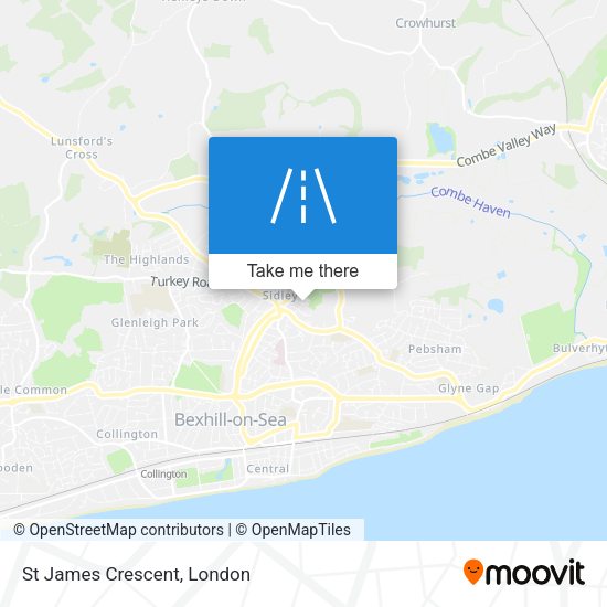 St James Crescent map