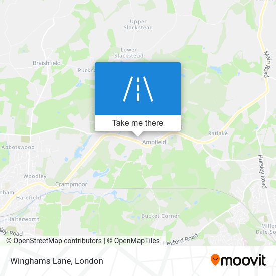 Winghams Lane map