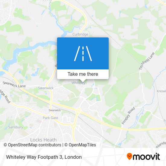 Whiteley Way Footpath 3 map