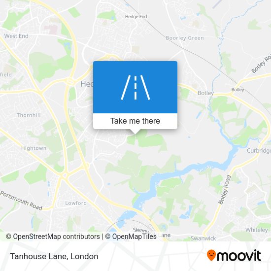 Tanhouse Lane map
