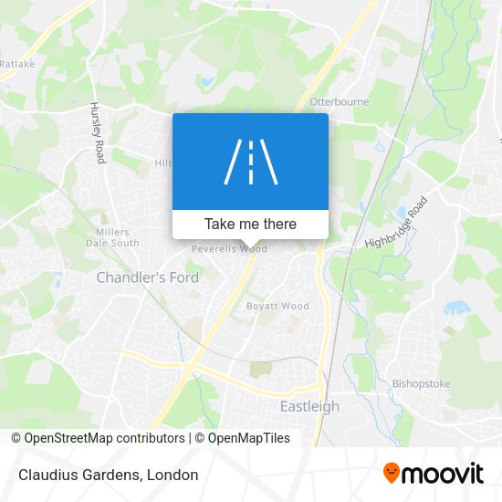Claudius Gardens map