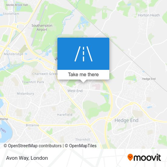 Avon Way map