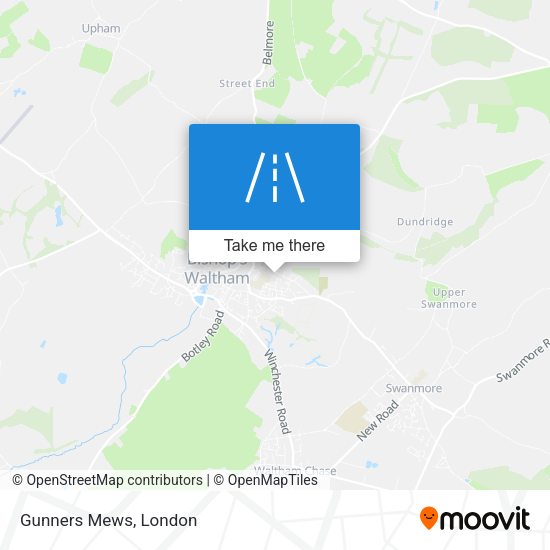 Gunners Mews map