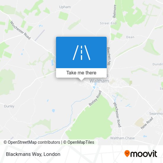 Blackmans Way map