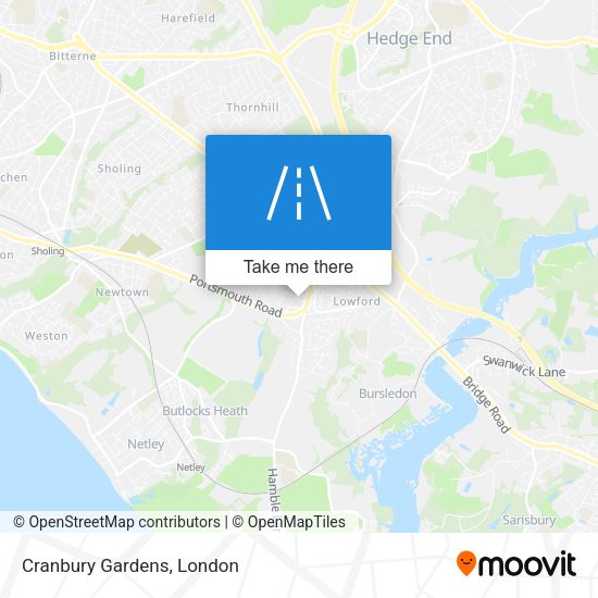 Cranbury Gardens map