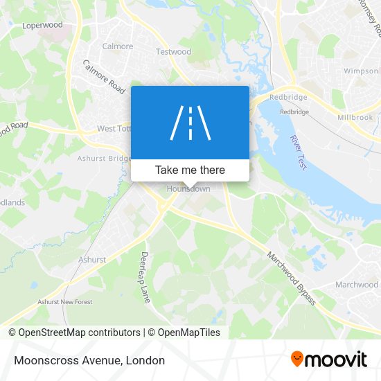 Moonscross Avenue map