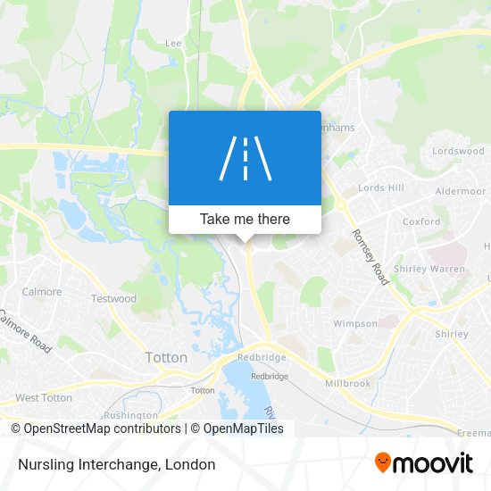 Nursling Interchange map