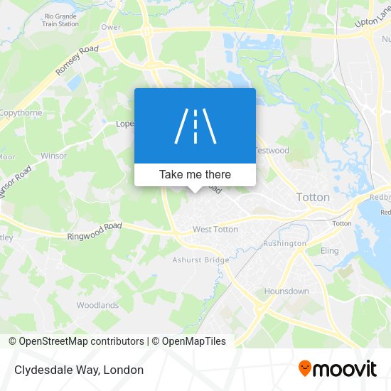 Clydesdale Way map