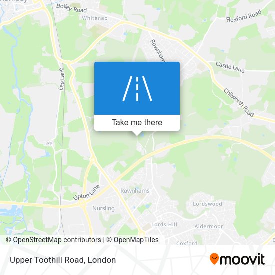 Upper Toothill Road map