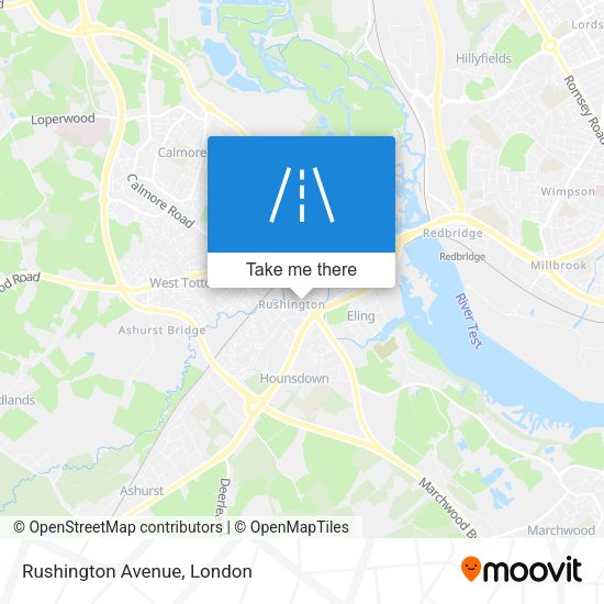 Rushington Avenue map