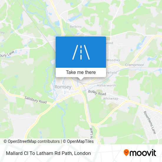 Mallard Cl To Latham Rd Path map