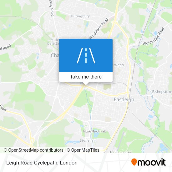Leigh Road Cyclepath map