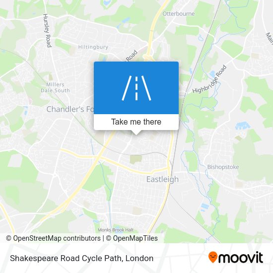 Shakespeare Road Cycle Path map